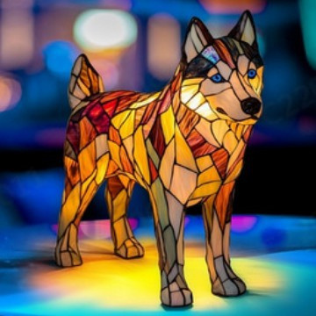 DIESEL | Kolorowa szklana lampa magiczna dla psów