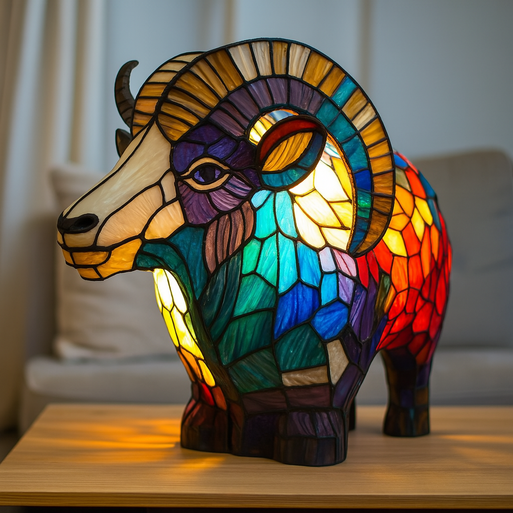 BIJOU | Kolorowa Szkło Koziorożca Lampa Magii