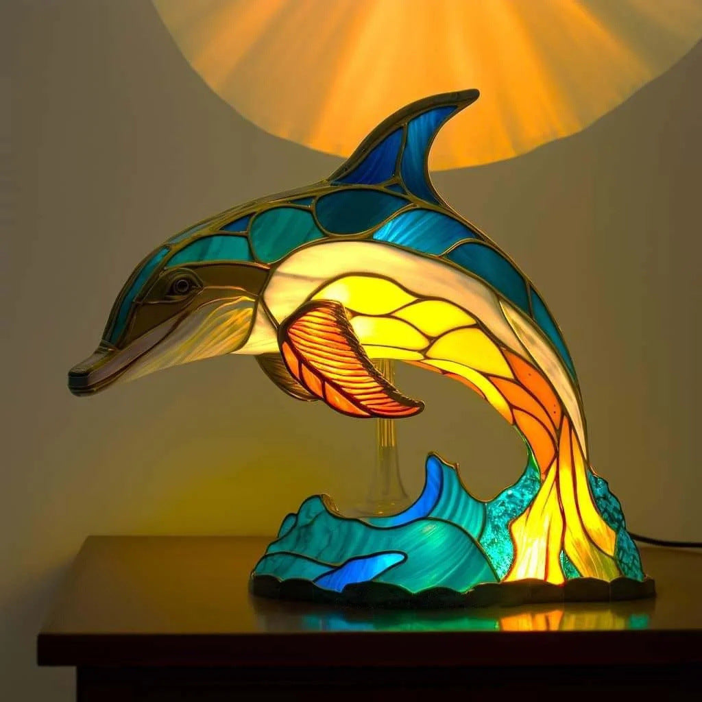 FLIP | Magic Dolphin Lamp in Colorful Glass