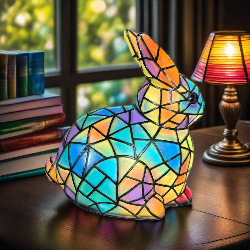 CLOCHETTE | Kolorowa szklana lampka w kształcie króliczka Magisk
