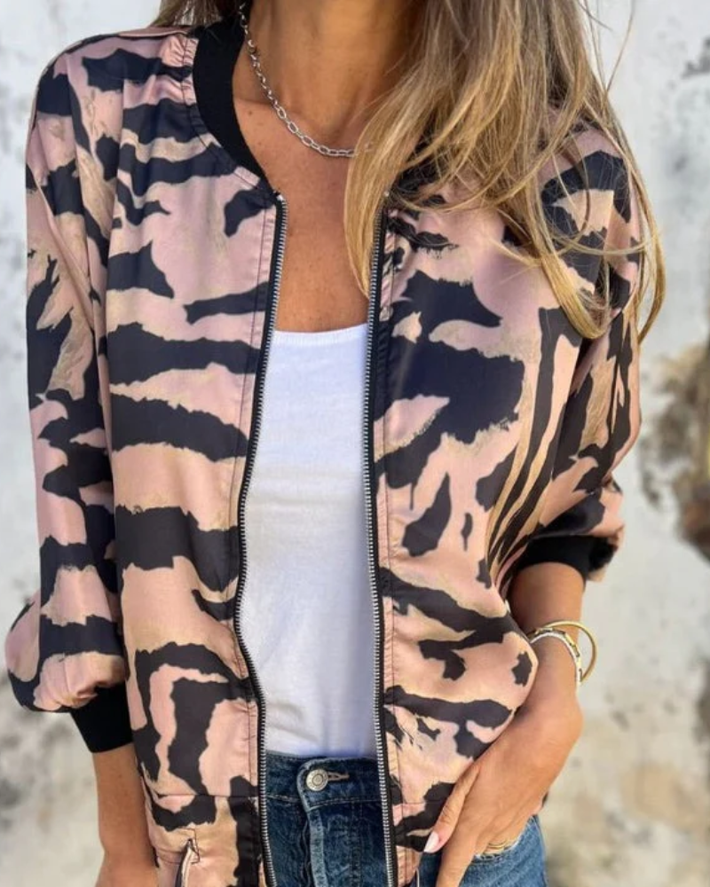 DARALA | Trendy Printed Bomber Jacket