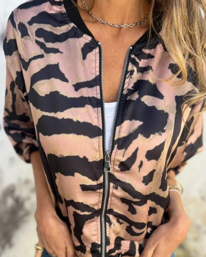 DARALA | Trendy Printed Bomber Jacket