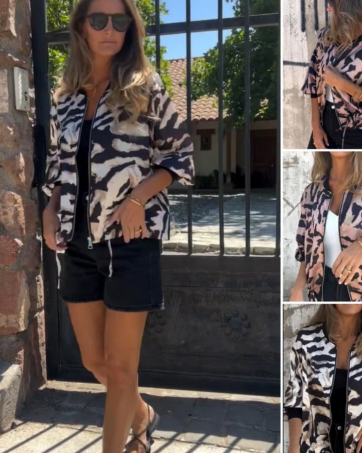 DARALA | Trendy Printed Bomber Jacket
