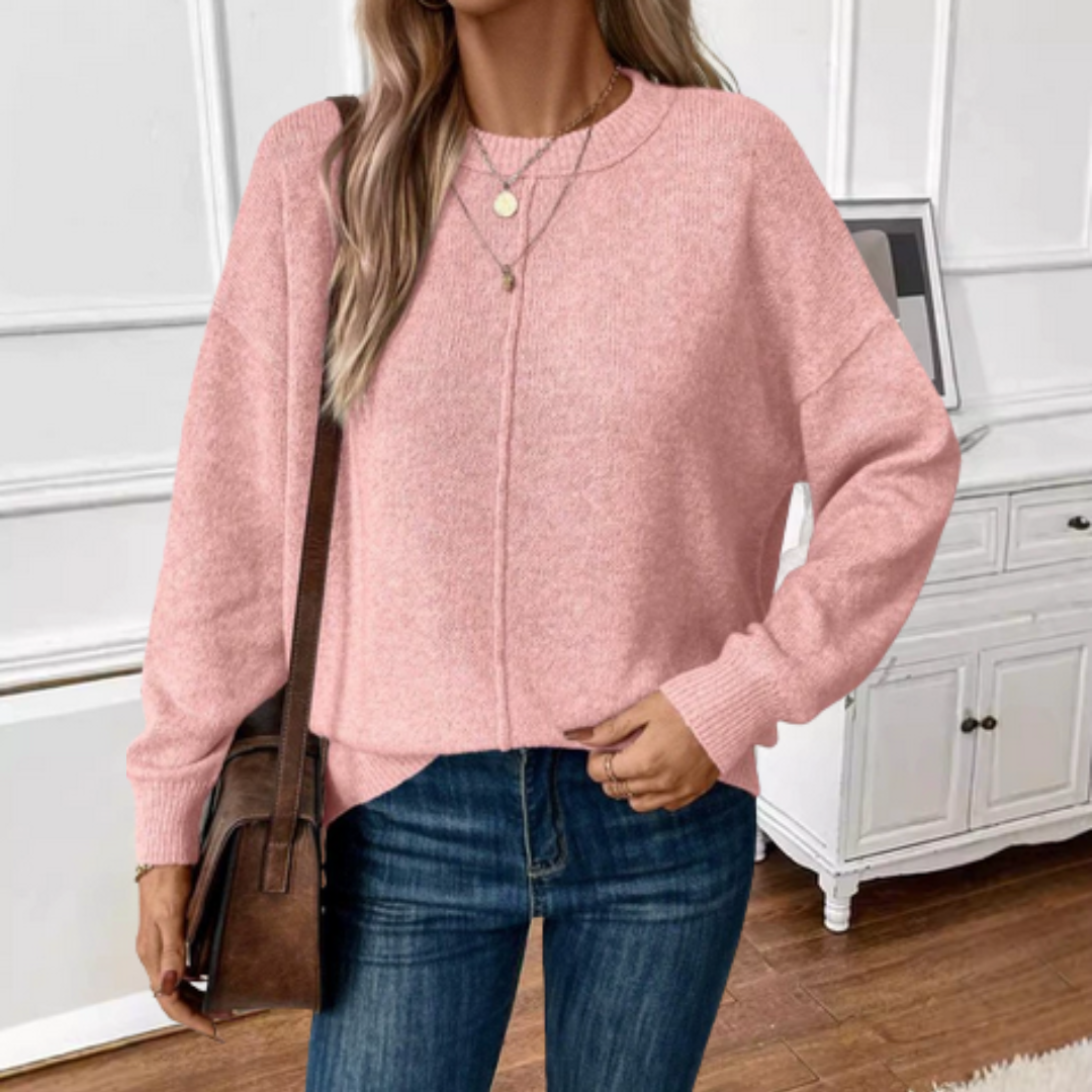 CHRISTY | Casualowy miękki sweter dzianinowy