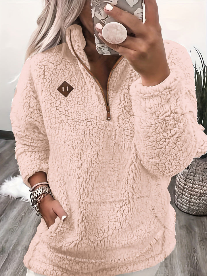 NOREEN | Sweter Teddy z Zamkiem