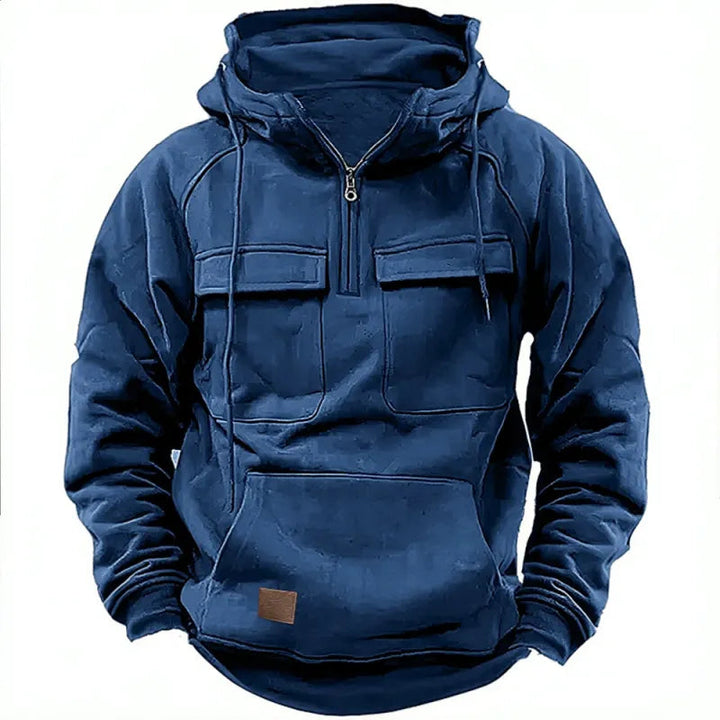 Adam | Hoodie z zamkiem i kieszeniami na piersi