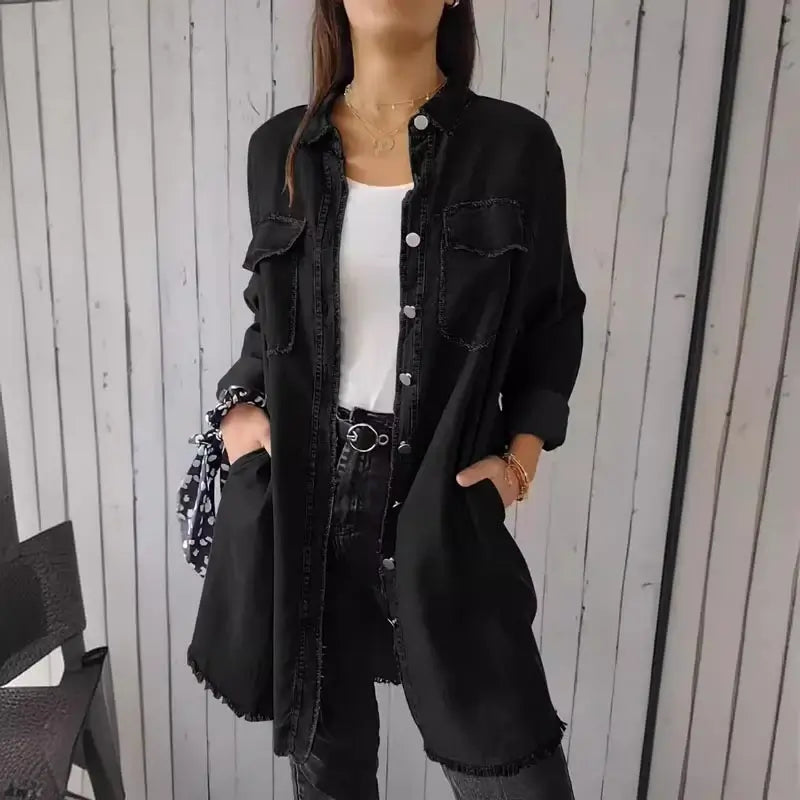MARIE | Casual Denim Shirt Jacket
