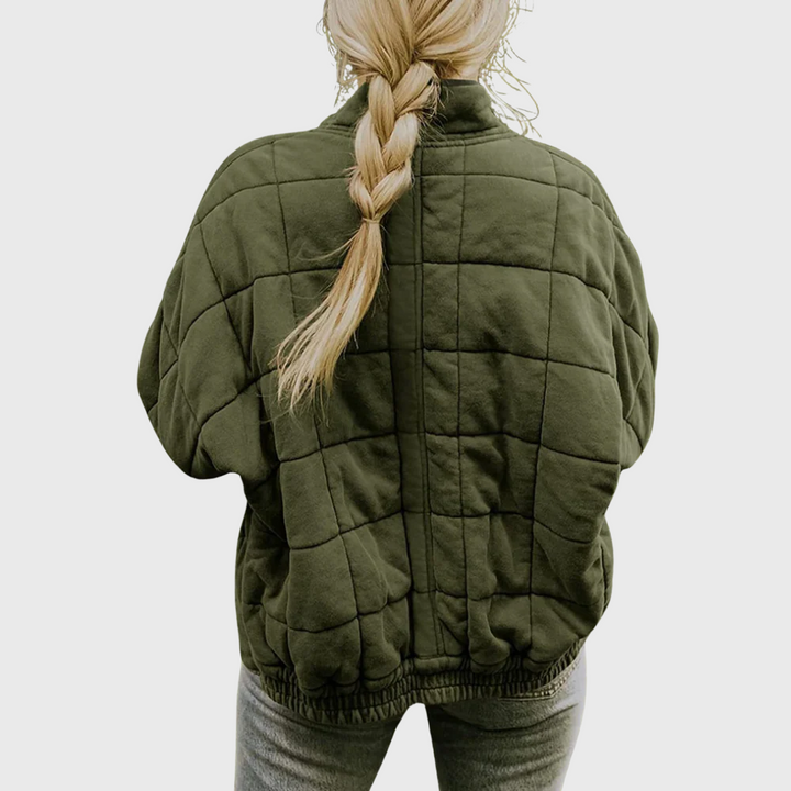JOSIANE | Elegancka pikowana kurtka w oversize'owym stylu