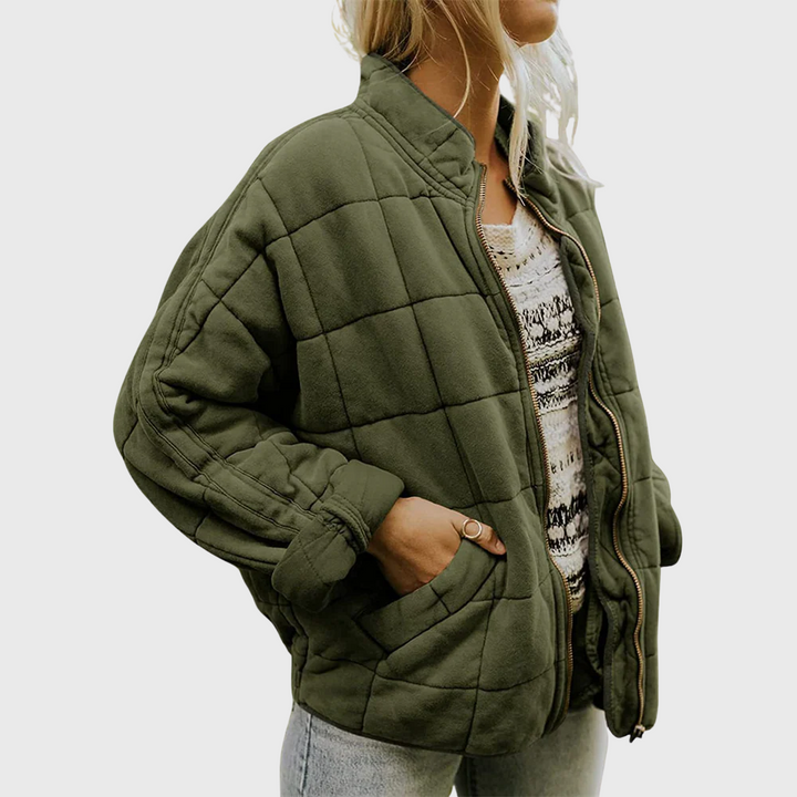 JOSIANE | Elegancka pikowana kurtka w oversize'owym stylu