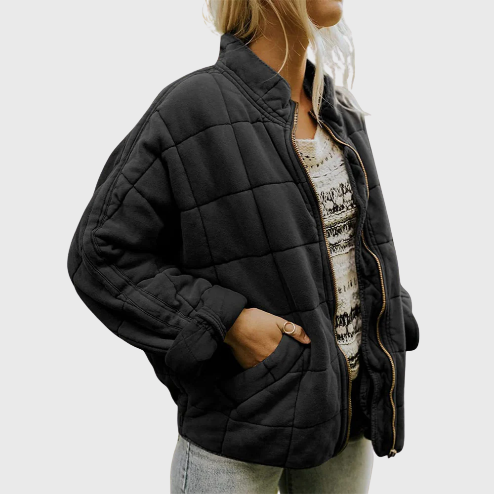 JOSIANE | Elegancka pikowana kurtka w oversize'owym stylu