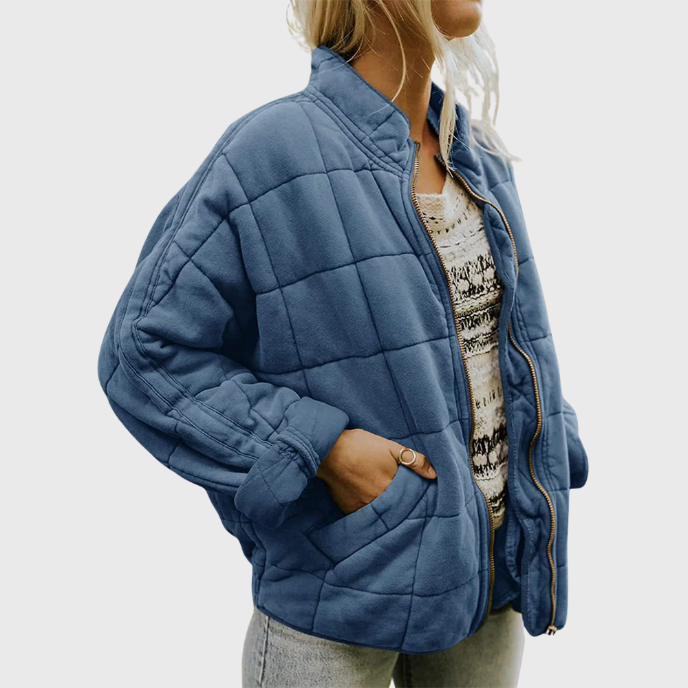 JOSIANE | Elegancka pikowana kurtka w oversize'owym stylu