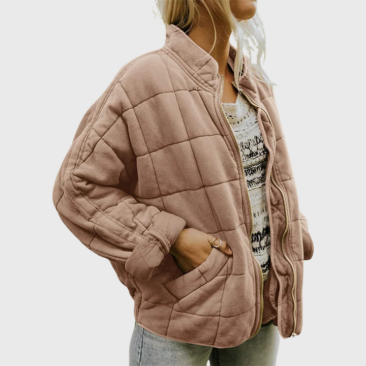JOSIANE | Elegancka pikowana kurtka w oversize'owym stylu