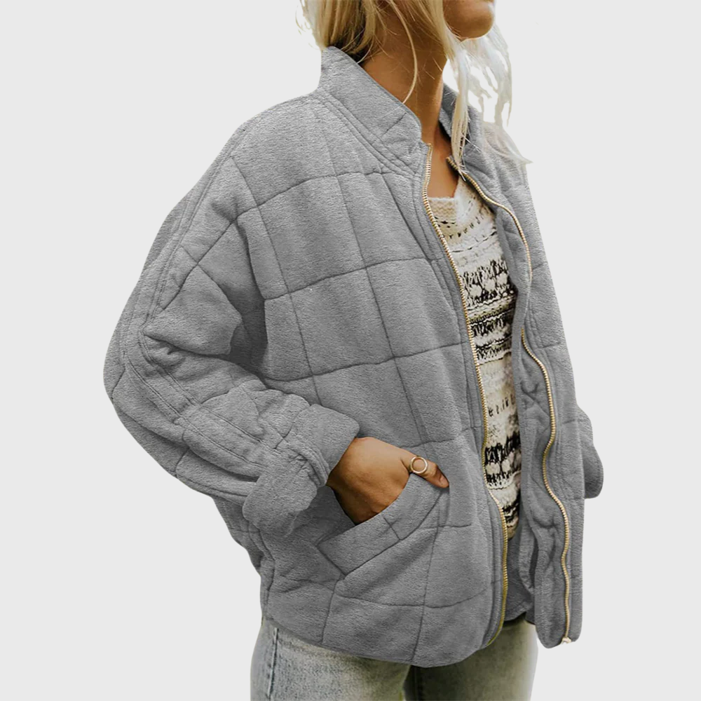 JOSIANE | Elegancka pikowana kurtka w oversize'owym stylu