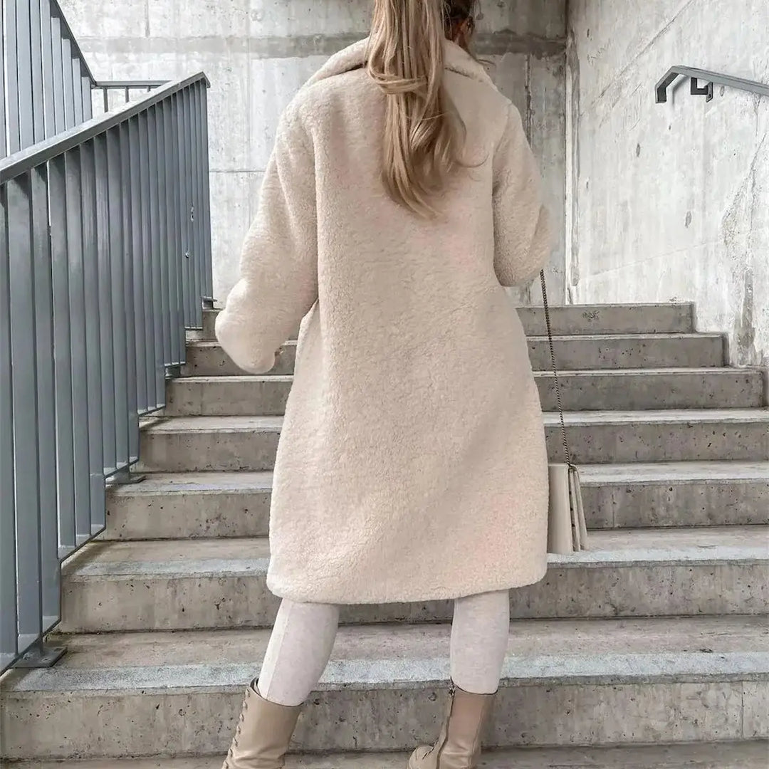 KATARINA | Elegancki Teddy Płaszcz w Stylu Casual