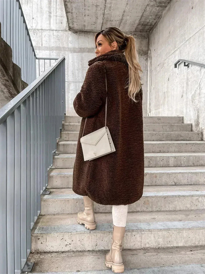 KATARINA | Elegancki Teddy Płaszcz w Stylu Casual
