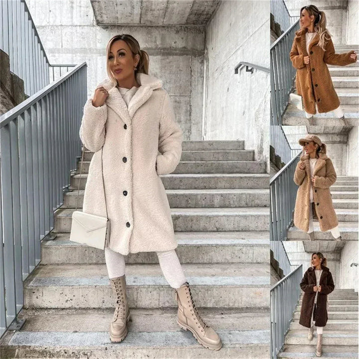 KATARINA | Elegancki Teddy Płaszcz w Stylu Casual