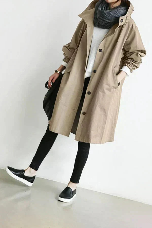 DORO | Oversized Trench Coat with Hood