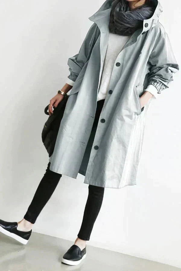 DORO | Oversized Trench Coat with Hood