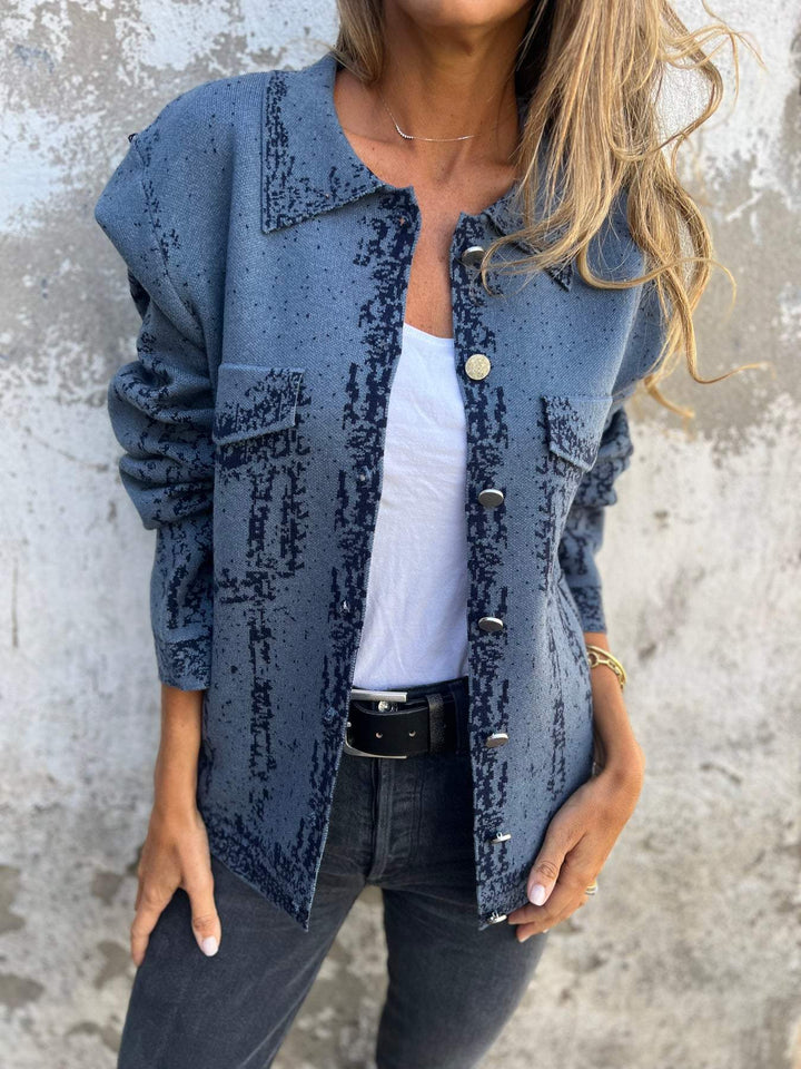 ALINA | Tekstured Knit Jacket with Buttons