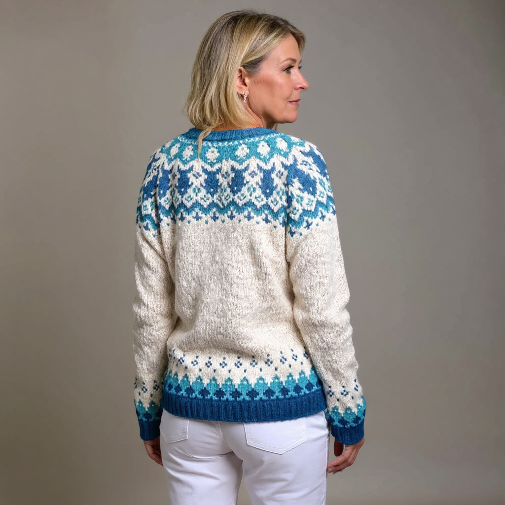 Marta | Vintage Islandzki Sweter z Wełny