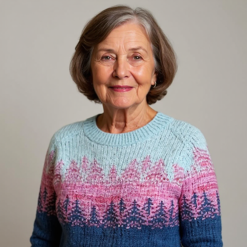 Dorota | Klasyczny Wełniany Sweter w Stylu Vintage Islandzkim