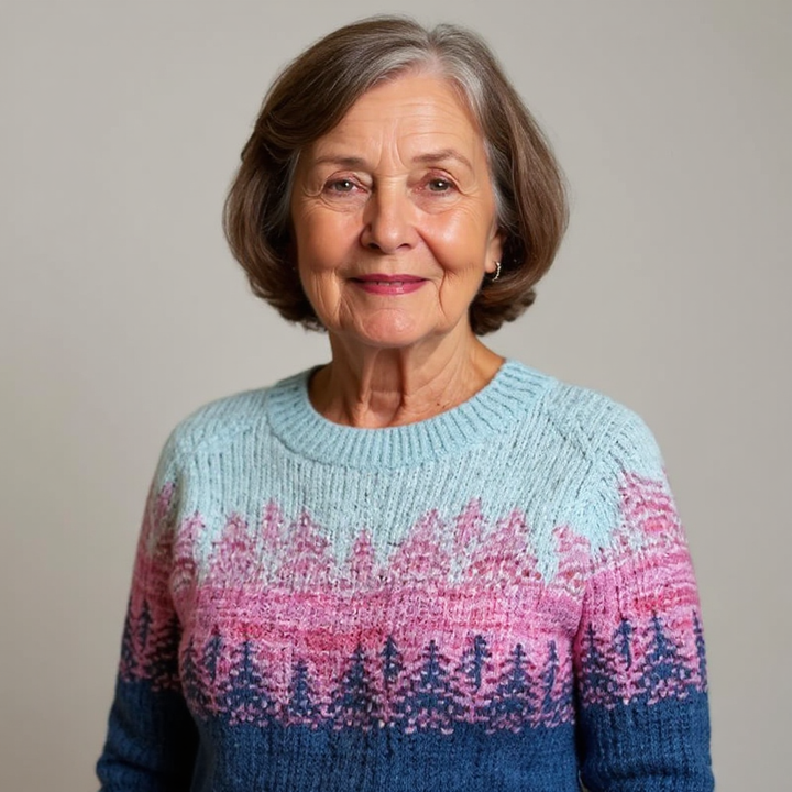 Dorota | Klasyczny Wełniany Sweter w Stylu Vintage Islandzkim