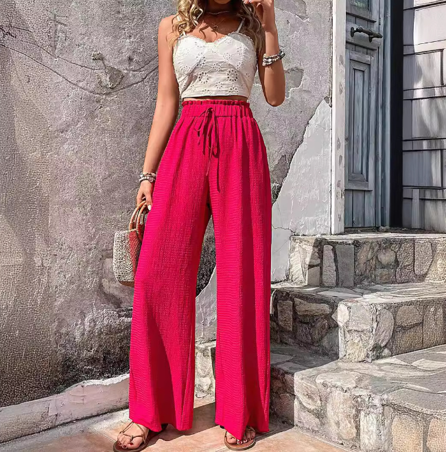 PAULA | Lekka Letnia Casual Spodnie