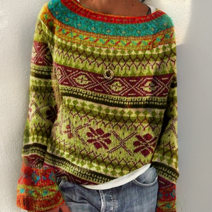 Agnieszka | Vintage Island Wool Sweater